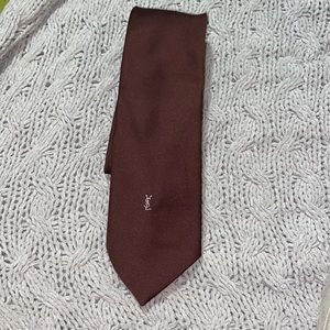 Yves Saint Laurent Men’s Tie (Burgundy Red) YSL